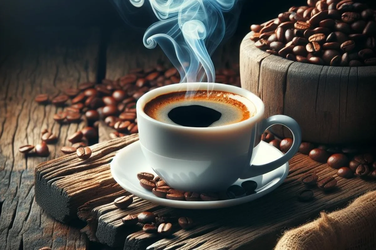 Caffè fresco e chicchi